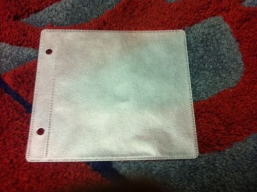 3200 double 2 cd/dvd binding sleeve w/disc protective fabric, white  sf006white for sale
