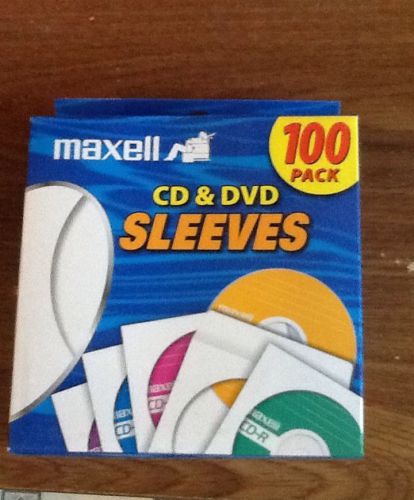 200 QTY Set Lot Pack Maxell Media CD DVD Storage White Paper Sleeve View Window