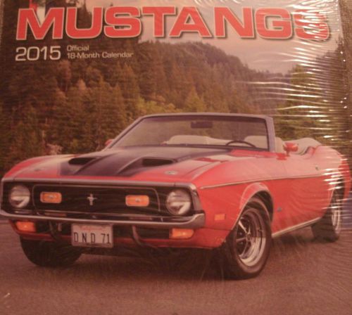 2015 18-Month MUSTANGS Wall Calendar NEW SEALED Hot Vintage Custom Racing Car