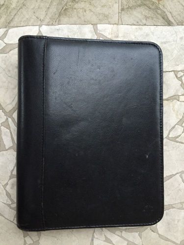 Franklin covey planner binder  black nylon  7--  1.75&#034; rings  zippered classic for sale