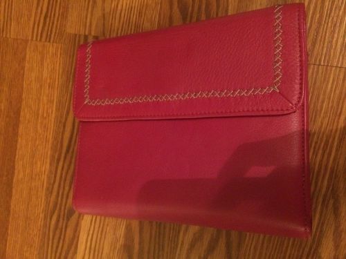 franklin covey jean chatsky classic PINK leather planner/binder