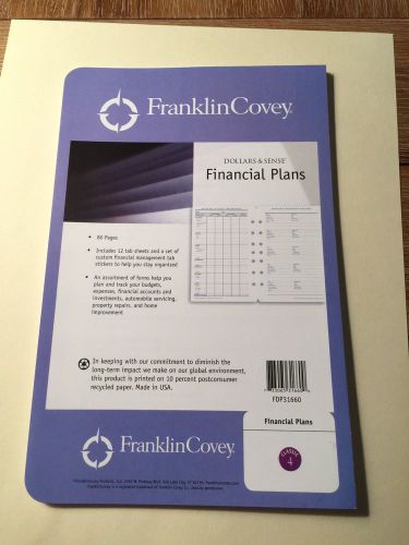 Franklin Covey Classic Size Dollars &amp; Sense Financial Plans Pack