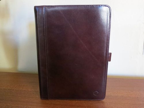 Classic Size Brown Full-Grain Leather FRANKLIN COVEY Wire Bound COMPASS Planner