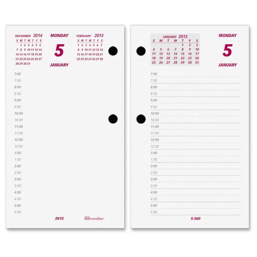 LOT OF 4 2015 Brownline Calendar Pad Refill - 6&#034; x 3.50&#034; - 1 Year
