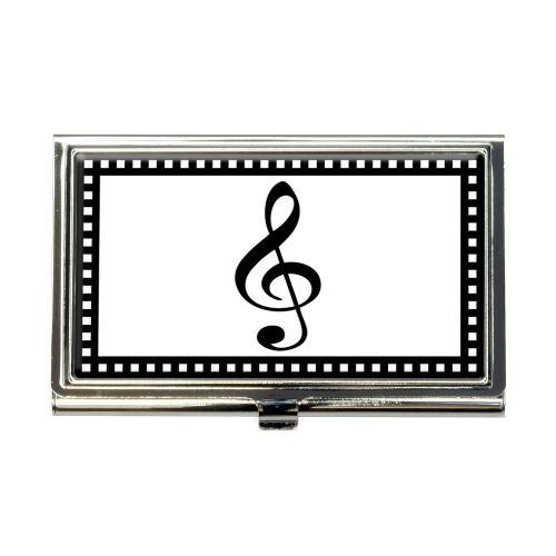 Treble clef music business credit card holder case for sale