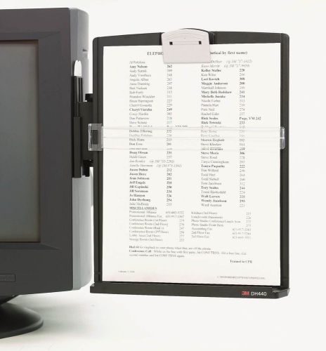3m monitor mount document holder (dh440mb) for sale