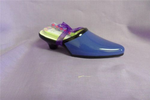 Notepad and pen gift set desk organizer soul mates ceramic shoe purple emma nib for sale