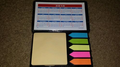 Desk calendar with sticky notes