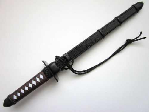 Japanese Letter Opener Black &amp; Dark Brown Samurai Katana Sword Ninja Japan
