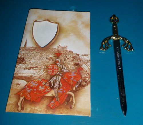 Mini Medieval Swords 6 1/2&#034; Letter Opener Champion Gold Light NEW FREE S&amp;H