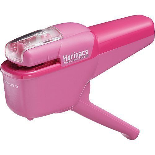 New Kokuyo Harinacs Japanese Stapleless Stapler Pink SLN-MSH110P