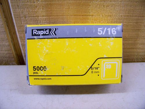 Rapid 5/16&#034; 19 Series 23391500 Staples Box of 5000 New