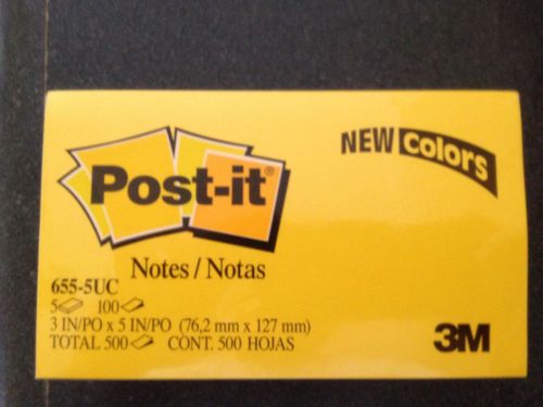 Brand NEW!!! 3M Post-it Assorted Ultra Color Note Pads, 3 x 5&#034; Size, 5 Pads/Pack