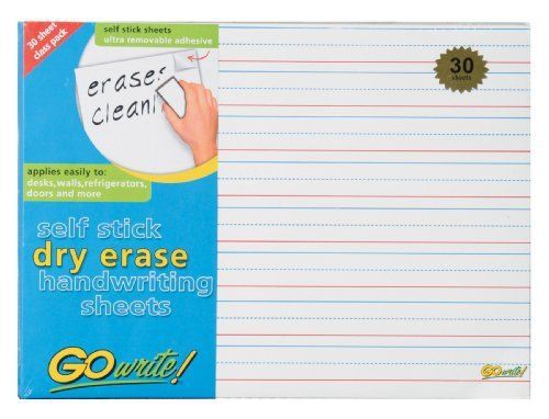 PACON CORPORATION ASB8511LN Gowrite Dry Erase Handwriting Sheets, 8 1/4 X 11,