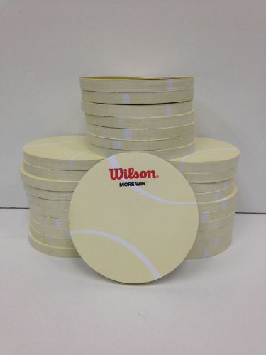 Lot of 28 Wilson &#034;More Win&#034; Sticky Note Pads - Circular Tennis Ball - New - RARE