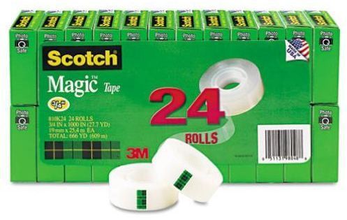 Magic tape 3/4 x 1000 boxed rolls magic office tape 810k24 for sale
