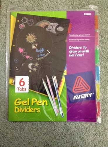 Avery Gel Pen Dividers (6 Tabs/Pack) - Set of 6 Packs