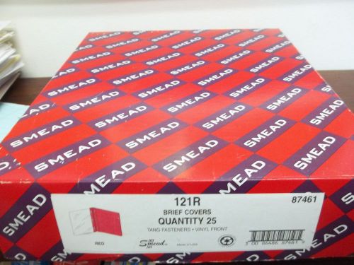 New smead sharon 121r 87461 brief cover report cover red clear poly cover for sale