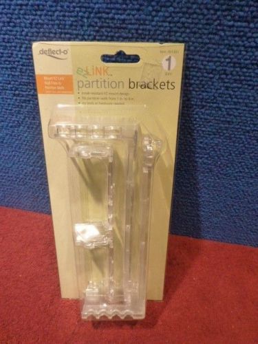 NEW DEFLECT-O PARTITION BRACKETS - CLEAR- ITEM # 391301