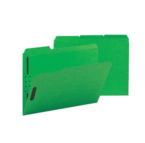 Smead 12141 green 100% recycled colored fastener file folders - (smd12141) for sale