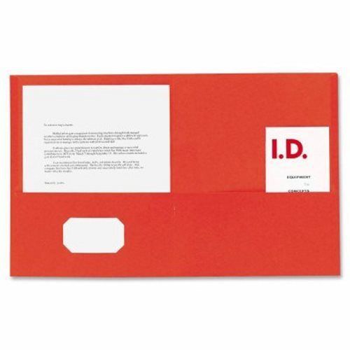 Sparco Double Pocket Portfolio, 125 Sheet Cap., 25/BX, Red (SPR71439)