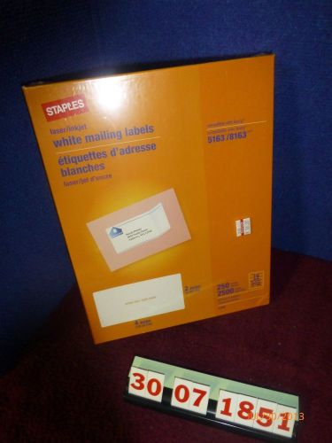 STAPLES 5163 MAILING LABELS