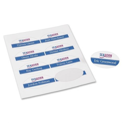 Avery white adhesive name badges 5326, oval, 2&#034; x 3-1/3&#034;, pack of 160 (ave5326) for sale