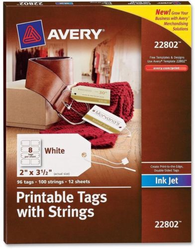 Printable Tags With Strings For Inkjet Printers 2 X 3.5 Inches Pack Of 96