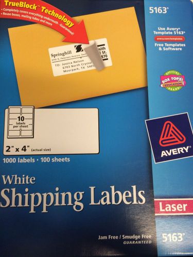 Blank avery 5163 5263 8163 5963 8463 label 2&#034; x 4&#034;(300) for sale