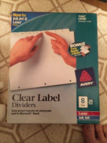 Avery Index Maker Clear Label Dividers With White Tabs - 11447