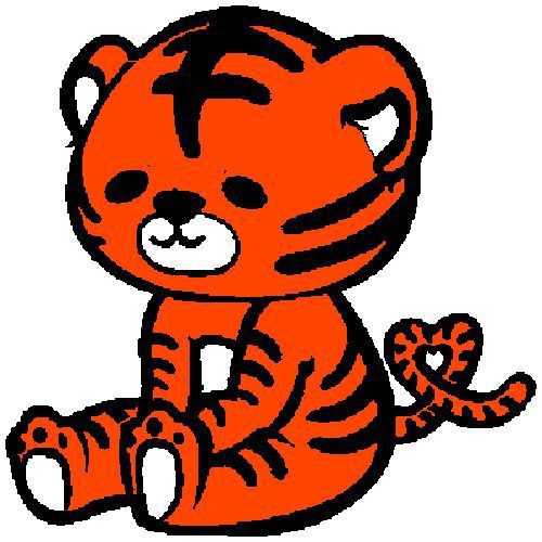 30 Custom Little Orange Tiger Personalized Address Labels