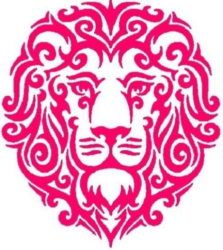 30 Custom Pink Tribal Lion Personalized Address Labels