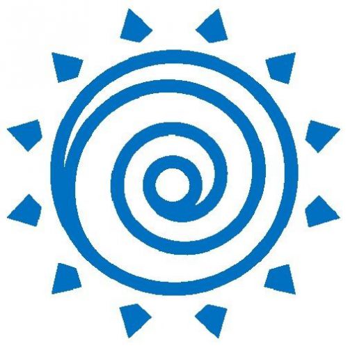 30 Custom Blue Spiral Sun Personalized Address Labels