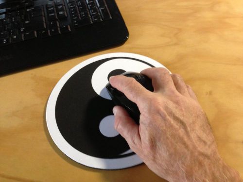 Computer Mouse Pad Round Yin Yang