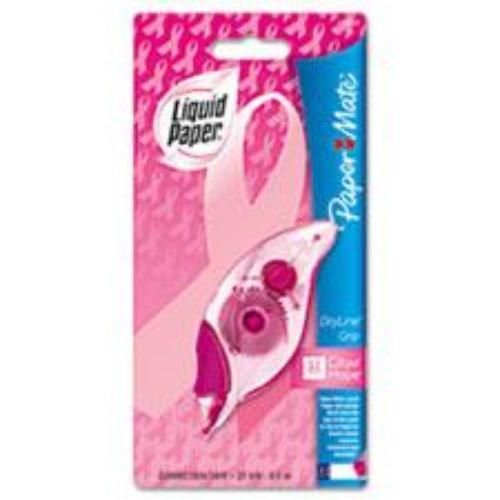Sanford Pink Ribbon DryLine Grip Correction Tape Non- Refillable 1/ 6&#039;&#039; x 472&#039;&#039;