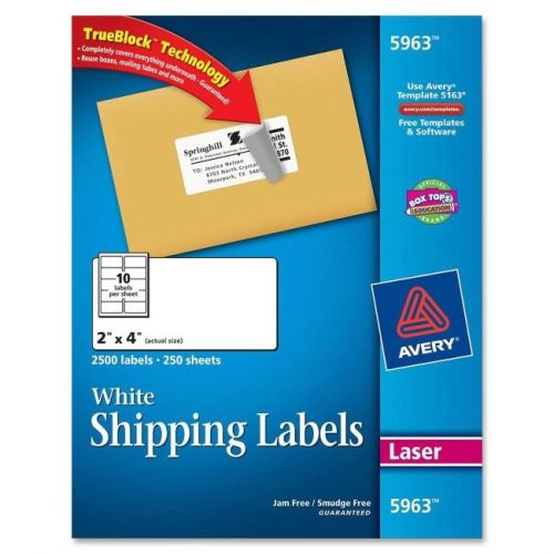 AVERY DENNISON 5963 250 BOX/10 PER SHEET SHIPPING