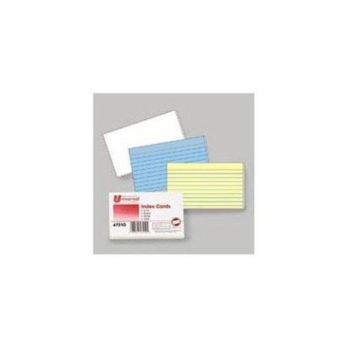 Universal Office Products 47250 Ruled Index Cards, 5 X 8, White, 100/pack