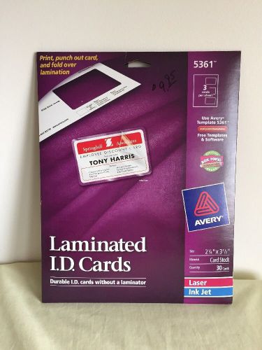 I.D. Laminated Cards Avery Home Office Computer Supplies Laser Printer
