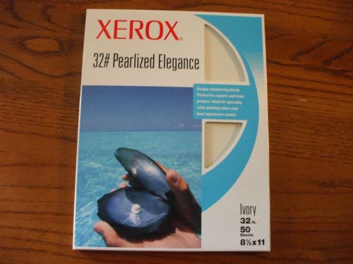 XEROX 32# PEARLIZED ELEGANCE COPY PAPER IVORY 32LB. 50 SHEETS 8 1/2X11