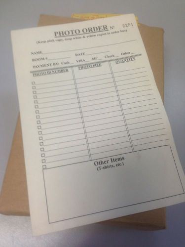Photo Ordering Forms 250ct, 3pts