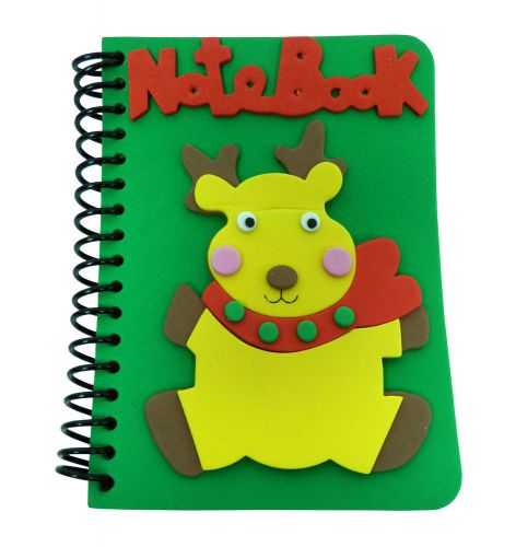 Christmas Reindeer Notebook with Foam Cover