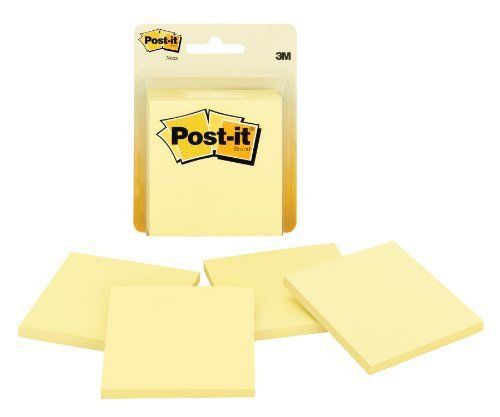 Post-it Adhesive Note - Self-adhesive, Repositionable - 3&#034; X 3&#034; - (mmm5400)