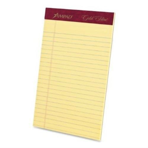 Pack of 4 Junior Size WRITING PADS - Canary, 5x8, 50 Sheets per pad - LEGACY #5