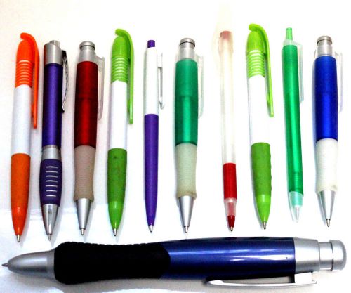 1000 PCS OF ASSORTED COLOR DESIGN BALL PENS SMOOTH WRITING + 20 EXTRA JUMBO PENS