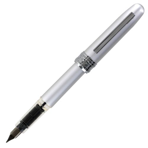 Platinum plaisir fountain pen, ice white barrel, medium point, black ink for sale
