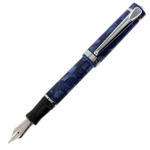 Nemosine Singularity Blue Marble Fountain Pen - German Fine Nib