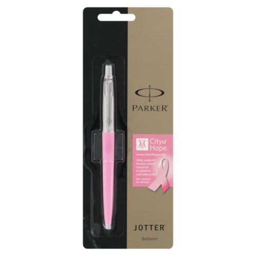 Parker Jotter Pink Ribbon Retractable Ballpoint Pen Medium Point Blue Ink 3/Pack
