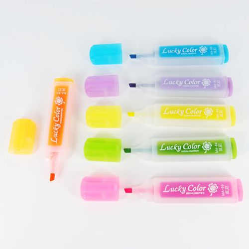 Art crafts drawing assorted fluorescent colors liquid highlighter market pen set for sale