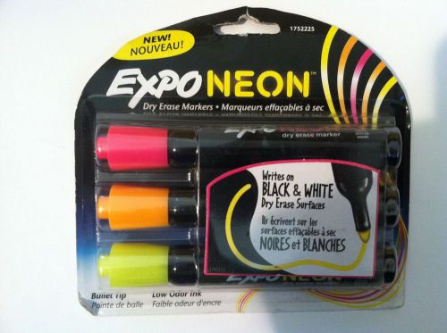 LOT OF 2- 3 PACS OF EXPO NEON DRY ERASE MARKERS #1752225 SEALED FREESHIP