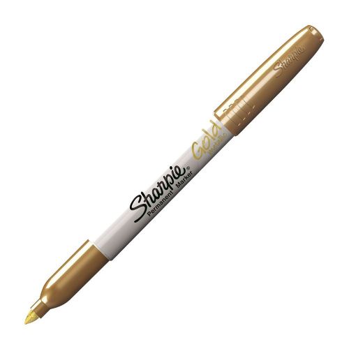 Sharpie fine pt perm marker, metallic gold (sharpie 1823889) - 1 each new for sale